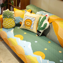 Cotton sofa cushion four seasons universal non-slip fabric sofa towel cute Nordic modern simple sofa cover cover