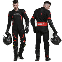 SBK one-piece leather motorcycle riding suit Motorcycle leather mens and womens four seasons racing suit suit track drop suit
