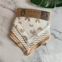 Newborn Pure Cotton Double Layer Saliva Towel Baby Organic Cotton Round Mouth Baby Triangle Towel Soft Absorbent Toddler Apron
