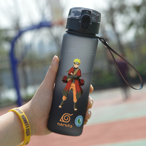 Naruto water Cup male plastic cup anti-fall high temperature primary and secondary school students female portable ins animation hand Cup