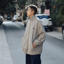 Forty-ninth day spring and autumn vintage suede stand collar loose jacket mens fashion brand casual clothes Japanese jacket