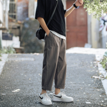 Forty-ninth days Spring and Autumn Joker Straight Pants Mens Casual Pants Loose Harlan Tide Brand ankle-length pants