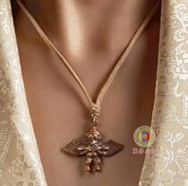 Qinzhe Wangbo inheritance Lima copper Dapeng golden winged bird body protection necklace Qinle handmade Zongsa Temple