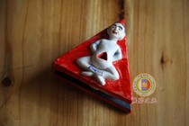 拙 Humble fire art 手 Hand-painted porcelain Pu Ba Jiajiao Peg base