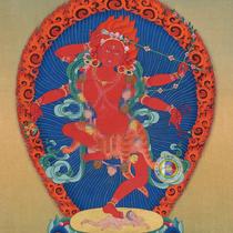 Original original size Taiwanese cloth simulation thangka Tibet tantric ethnic style Ming Buddha mother Thangka can be mounted