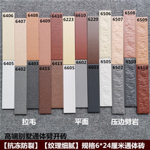 External wall brick 60*240 whole body split brick outdoor brick high-end villa rural self-built house anti-freezing exterior wall tile