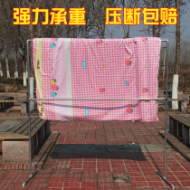 Galvanized water pipe steel pipe drying rack floor hanging hanger outdoor balcony simple single and double drying clothes rack