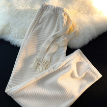 Plus velvet padded drape pants mens loose corduroy straight pants autumn and winter Tide brand ins sports casual pants