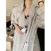 Independent Worm Seoul Wind Cloisters 2023 new medium long style Autumn Loose Superior Temperament Jacket Woman