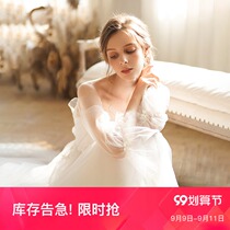 Manchen Tingfang Original (Jilan) light wedding dress 2021 new bridal forest Super fairy dream go out gauze female wedding dress