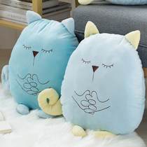 Car cartoon cat pillow pillow cushion Rag doll doll bed cute bedroom sliding cloth sofa plush