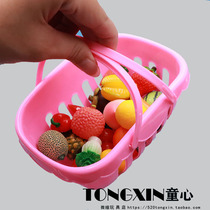 Miniature simulation mini vegetables and fruits Litchi strawberry mango watermelon pineapple lemon corn pepper decoration toy