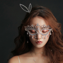 Mask Makeup Prom Womens Fake Face Sexy Water Drill Princess Adult Festival Party Performance Meet Half Face Cat Mask