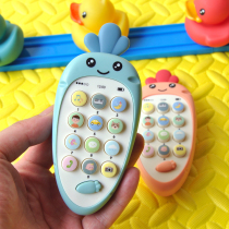 Childrens remote control baby early education puzzle multifunctional baby can bite tooth glue music mobile phone toy 6-12 months