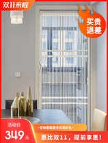 Youshman Japanese transparent PVC folding sliding door living room kitchen toilet partition indoor bathroom door curtain