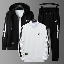 Official website Enshi Nike in the spring and autumn of 2021 Mens loose size sweater suit three-piece set