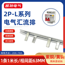 2P leakage 20A-70A bus copper brass DZ47 connection row C45 circuit breaker wiring row KT008