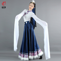 Yan Yun dance Tibetan water sleeve dance jacket female swing sleeve long sleeve exercise clothing National style adult performance clothing customization