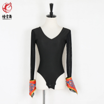 Yan Yun Dance Mongolian Dance Performance Practice Female Adult Mongolian Stage Performance Practice V-collar Top