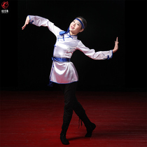 Smoke cloud dance men and women Mongolian long-sleeved tops practice clothing Stage performance clothing Mongolian practice performance clothing customization