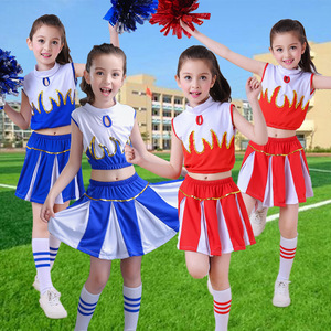 儿童啦啦操服装演出服六一拉拉队舞蹈表演服比赛男女孩啦啦队服装
