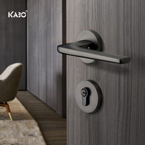German KABO door lock Indoor bedroom Nordic black split bathroom Simple door lock Silent solid wood door lock