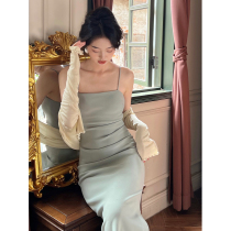 SYT is very figure-catching Minimalist Slip Dress Womens Summer 2022 New Solid Color Premium Sense Tight Skirt