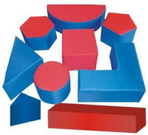 Kindergarten early education childrens sofa chair Childrens cartoon sofa Soft sofa software geometric combination stool 9-piece set