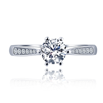 Diamond ring female 18K gold platinum wedding wedding wedding ring couple pair ring platinum counter natural real diamond ring
