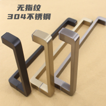 Stainless steel 304 glass door handle Fillet Crashworthy Light Lavish Gun Grey Shower Room Matt Black Champagne Gold Flat Square Handle