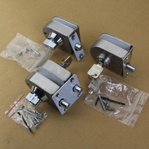 Micro double-sided single door latch glass door lock floor lock shop frameless glass door shower door small latch lock