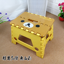 New product thickened export cartoon folding stool portable home space-saving outdoor travel adult children plastic stool