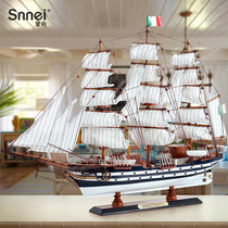  Smooth sailing sailing model decoration creative living room entrance office decoration Wooden handicraft decoration