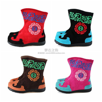 Childrens Mongolian boots for boys and girls Universal Mongolian characteristic embroidery dance shoes performance boots daily life cloth boots