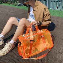 Japan Tourist Large Capacity Resort Beach Jelly Bag Colorful Swimming Fashion Fitness Bag Waterproof transparent bag