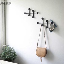 Nordic ins simple door rear porch coat hanger wall hanging wall shelf non-perforated nail hook