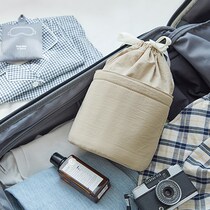 Korea ithinkso simple fashion nylon hand bucket drawstring cosmetic bag large capacity wash storage bag