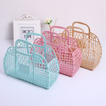 Bath basket bathroom soft plastic portable small basket bathroom wall basket storage basket basket toiletries bath