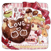 Super clear color cross stitch redrawing drawing paper source file cute cute girl 9