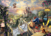 Super clear color cross stitch redrawing drawing drawing source file beauty and beast 450 319