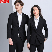 Black striped suit mens suit 2020