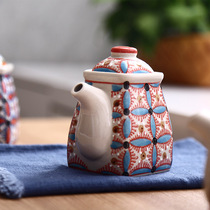 Japanese tableware kitchen ceramic oil pot set soy sauce vinegar bottle pepper oil jar vinegar pot seasoning pot seasoning pot