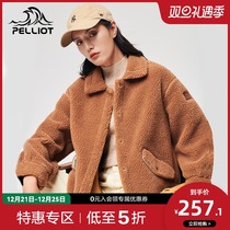Beshy and new small fragrant style cashmere coat female autumn fleece coat thick fleece lapel coat