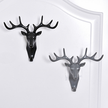 Nordic creative antler hook wall hanging coat hook Fitting room door entrance wall decoration key holder free hole