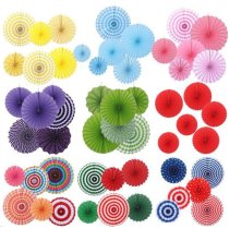 Party Balloon Fan Set Party Wedding ProductsBaby Full Moon Archive Chinese Wind Strip Paper Fan