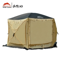 Qiuye Hexagon Module Account Automatic Speed Open Outdoor 8-10 People Camping Sunshade Sunscreen Sunscreen and Anti-mosquito Tent