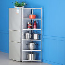 Stainless steel triangular rack kitchen storage pot rack split floor multi-layer corner corner kitchen pot stand
