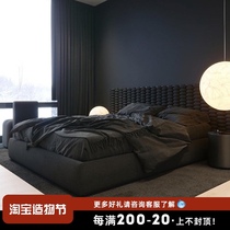 Bed without headboard Cloth bed Fabric bed Black bed and breakfast Japanese Tatami bed without headboard bed frame without backrest bed