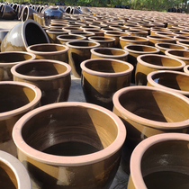 Coarse pottery water tank Earth ceramic liquor fermentation wine tank Household large mouth vintage wine tank Pickled sauerkraut pickle jar Sauce jar