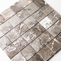 Foshan Jiafen Mosaic Santa Ana Stone mosaic natural marble background wall Gray Jinbi 48 particles